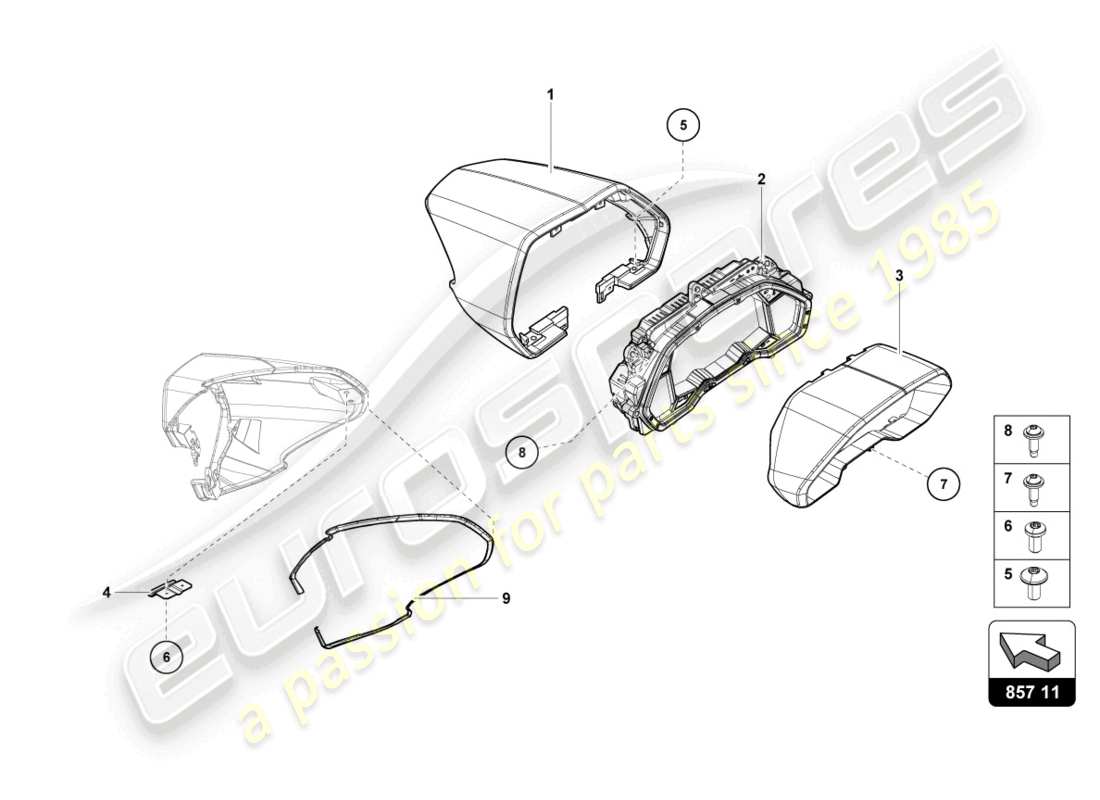 lamborghini 2016 (lp750-4 sv coupe) combi part diagram