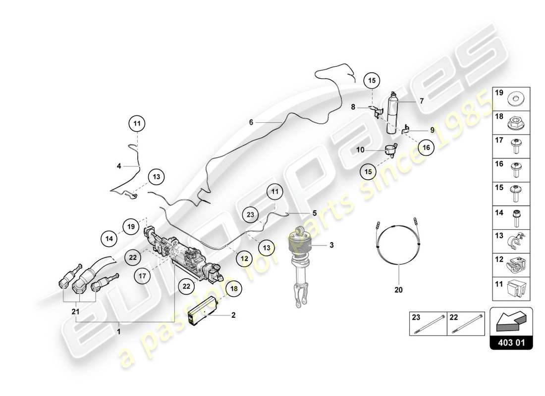 lamborghini 2017 (lp610-4 avio) lifting device part diagram