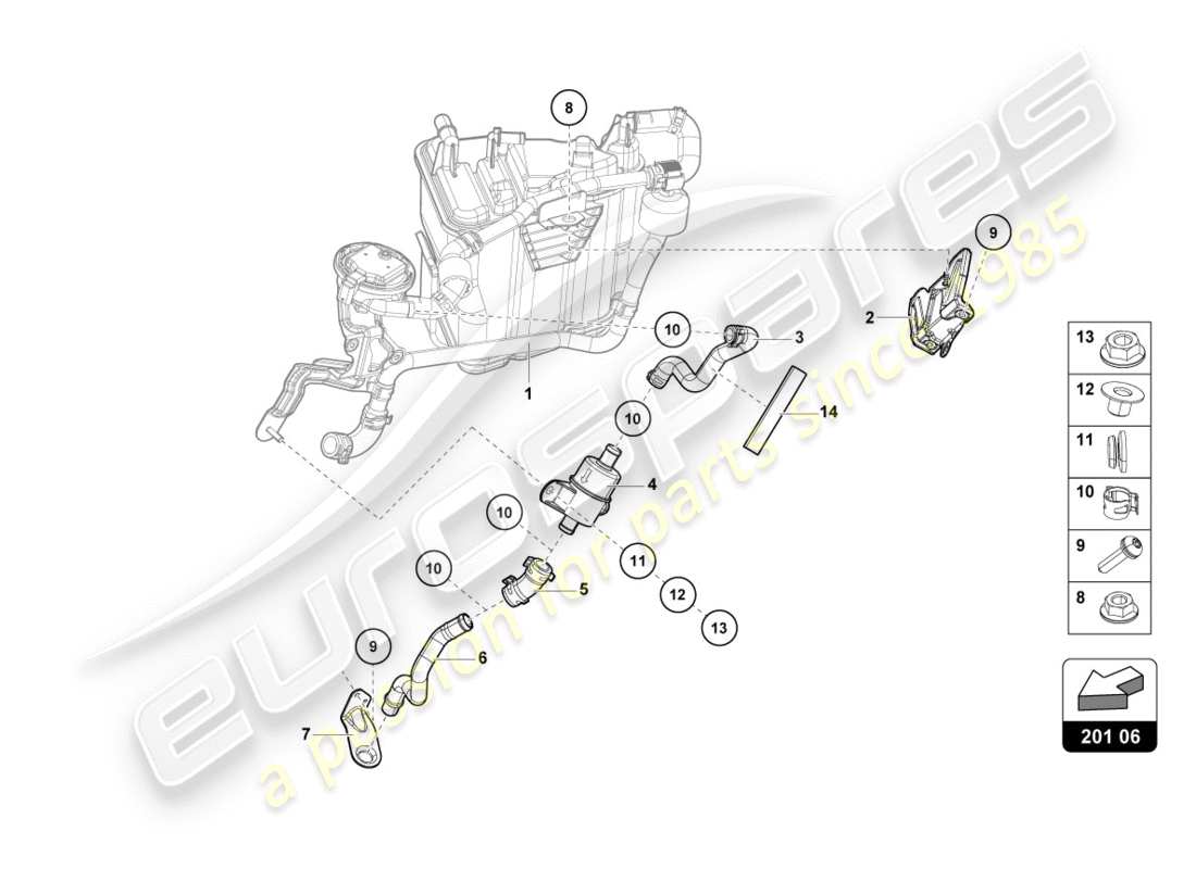 lamborghini lp580-2 spyder (2016) activated charcoal container parts diagram