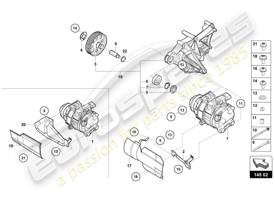 lamborghini 2014 (lp720-4 coupe 50) a/c compressor part diagram