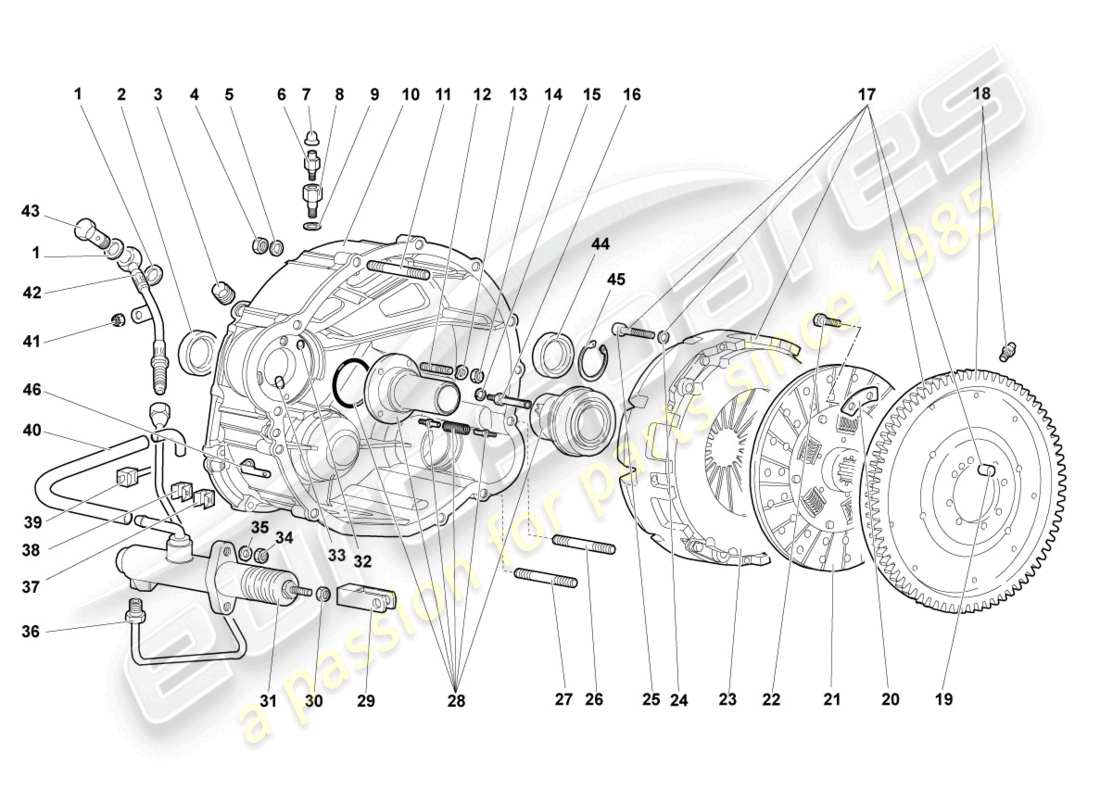 a part diagram from the lamborghini murcielago roadster (2006) parts catalogue