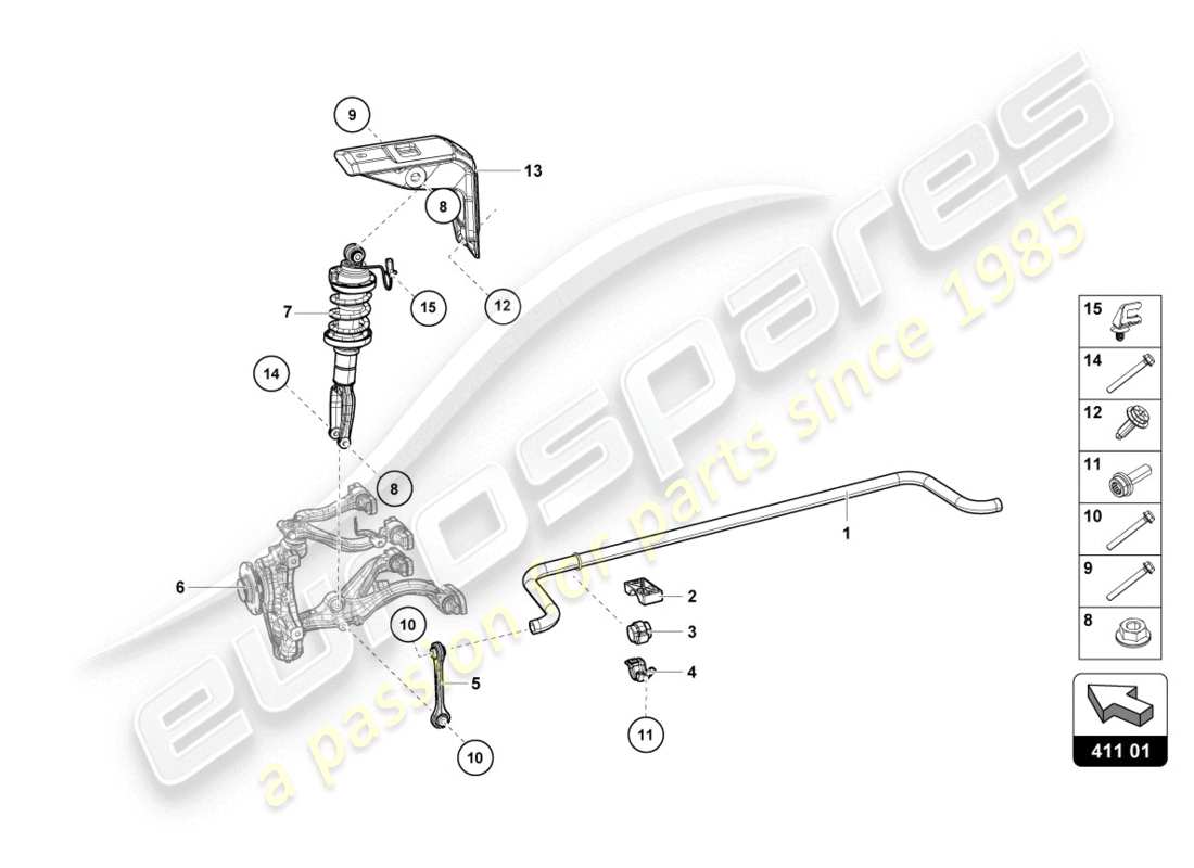 lamborghini 2019 (lp610-4 coupe) shock absorbers part diagram