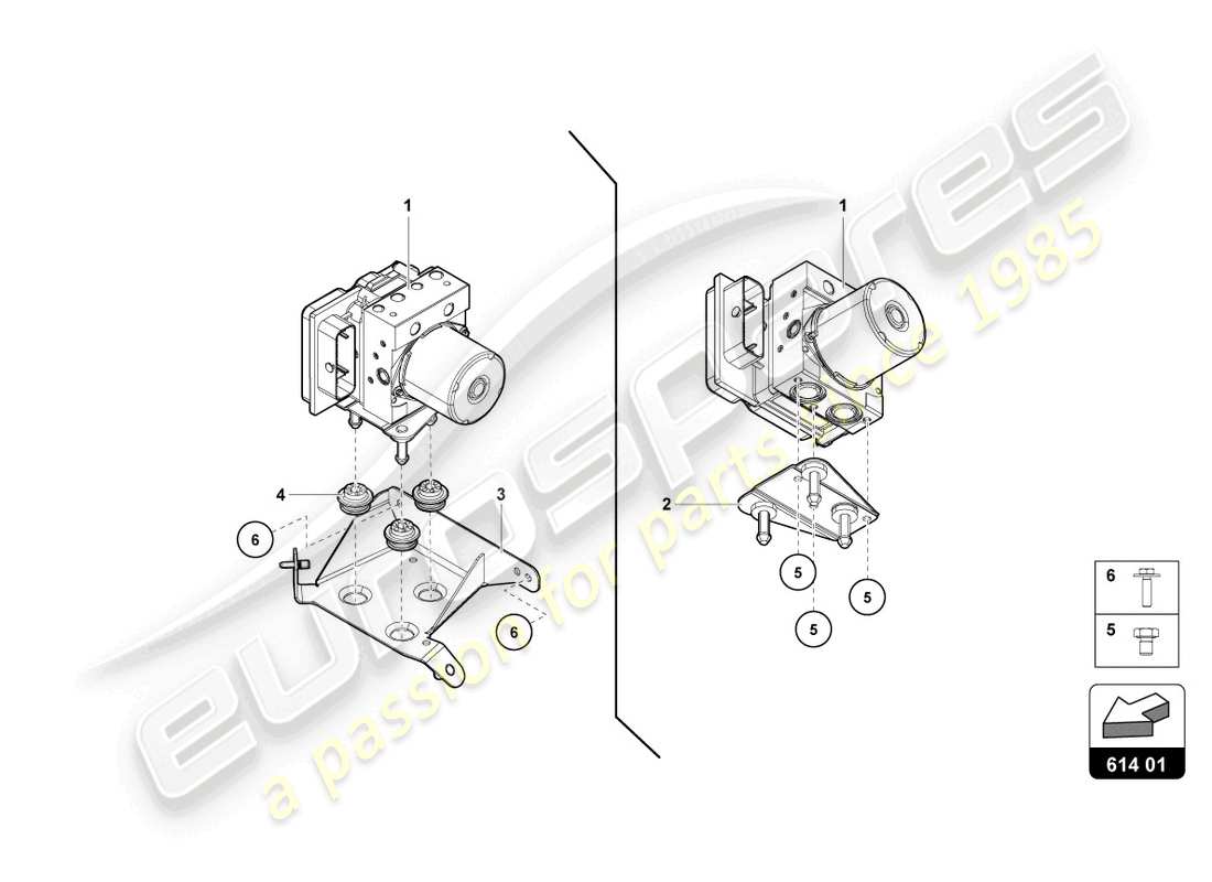 lamborghini lp720-4 roadster 50 (2015) abs unit with control unit parts diagram