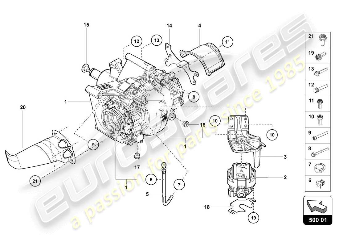 lamborghini 2014 (lp720-4 coupe 50) differential part diagram