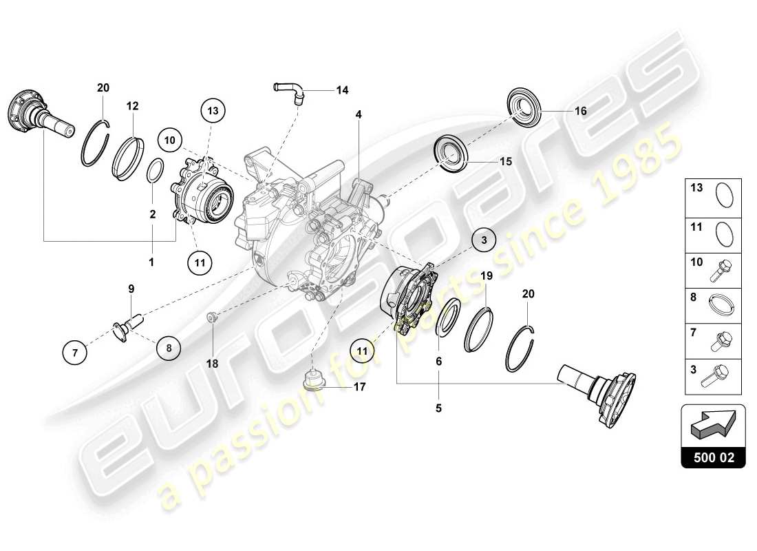lamborghini 2014 (lp720-4 coupe 50) housing for differential part diagram