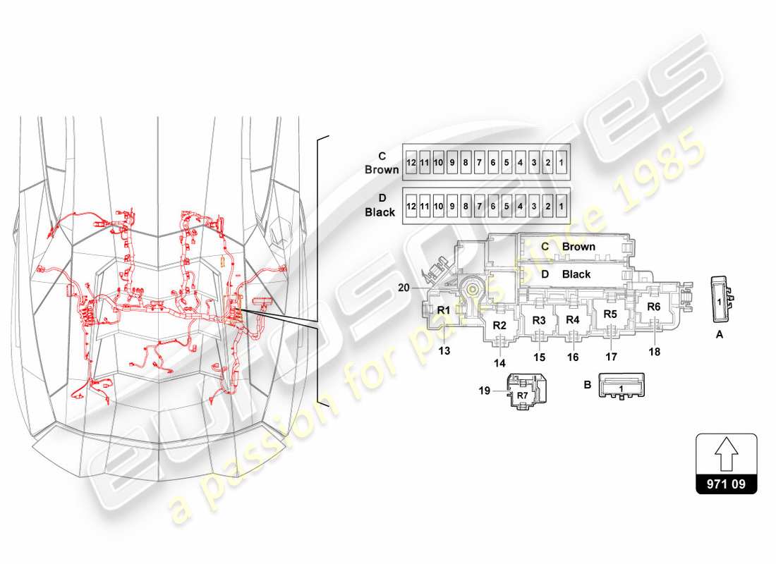 a part diagram from the Lamborghini 2012 (LP700-4 COUPE)) parts catalogue