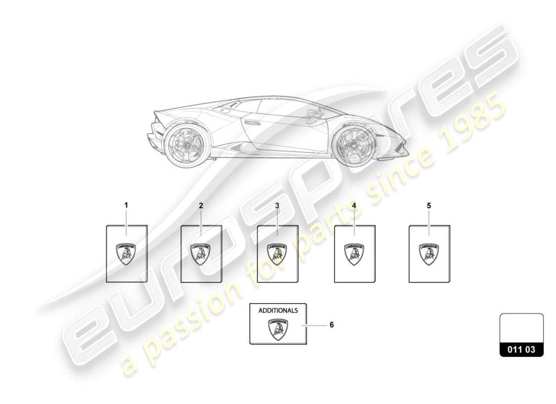 lamborghini 2019 (lp610-4 coupe) vehicle wallet part diagram