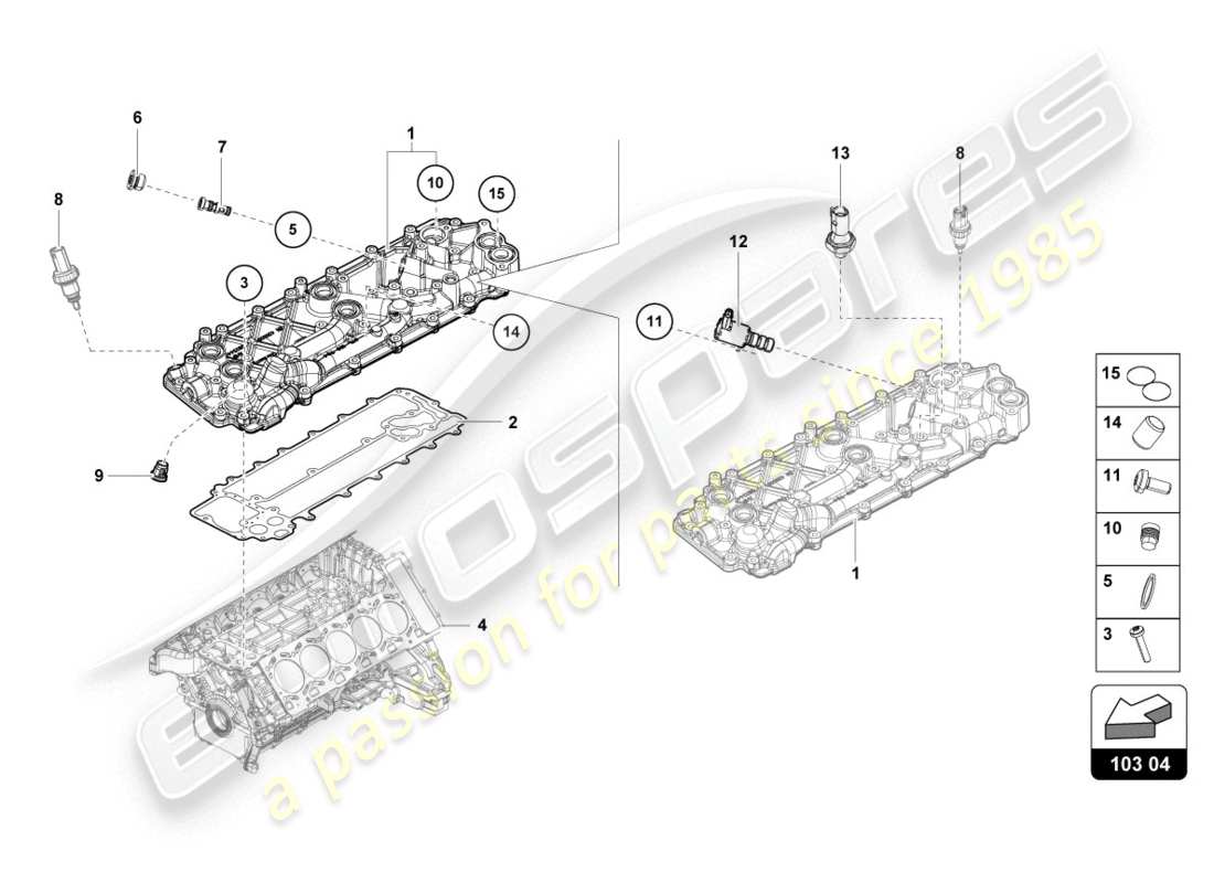 a part diagram from the lamborghini lp610-4 coupe (2015) parts catalogue