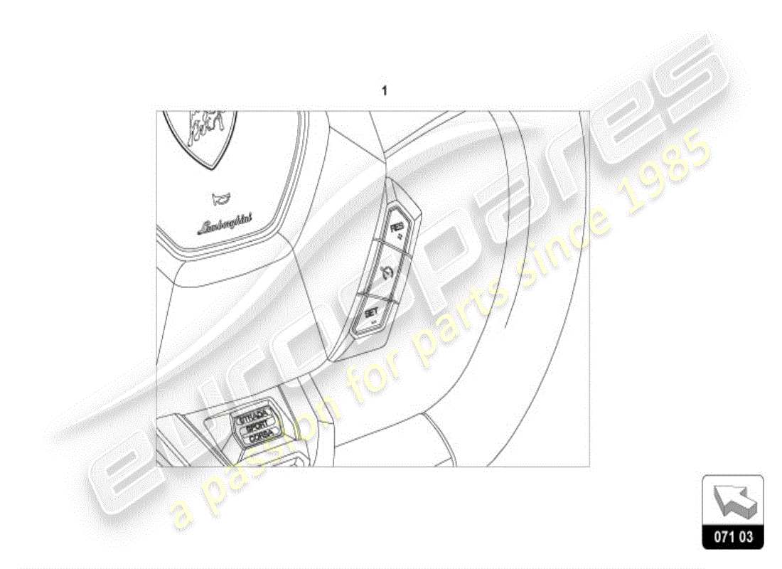 a part diagram from the lamborghini huracan lp580-2 spyder (accessories) parts catalogue