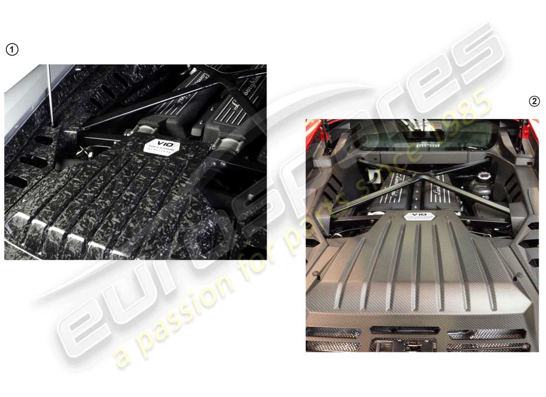 a part diagram from the lamborghini huracan performante coupe (accessories) parts catalogue