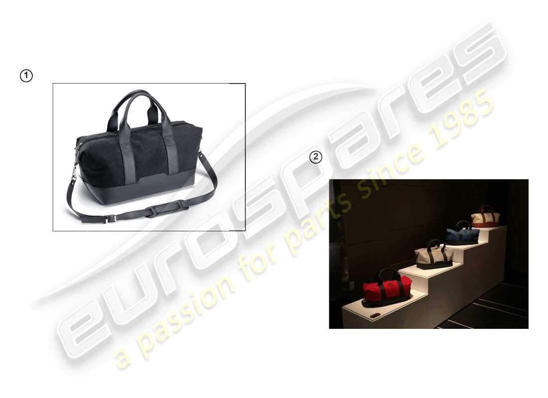 lamborghini huracan lp580-2 coupe (accessories) travel bags set part diagram