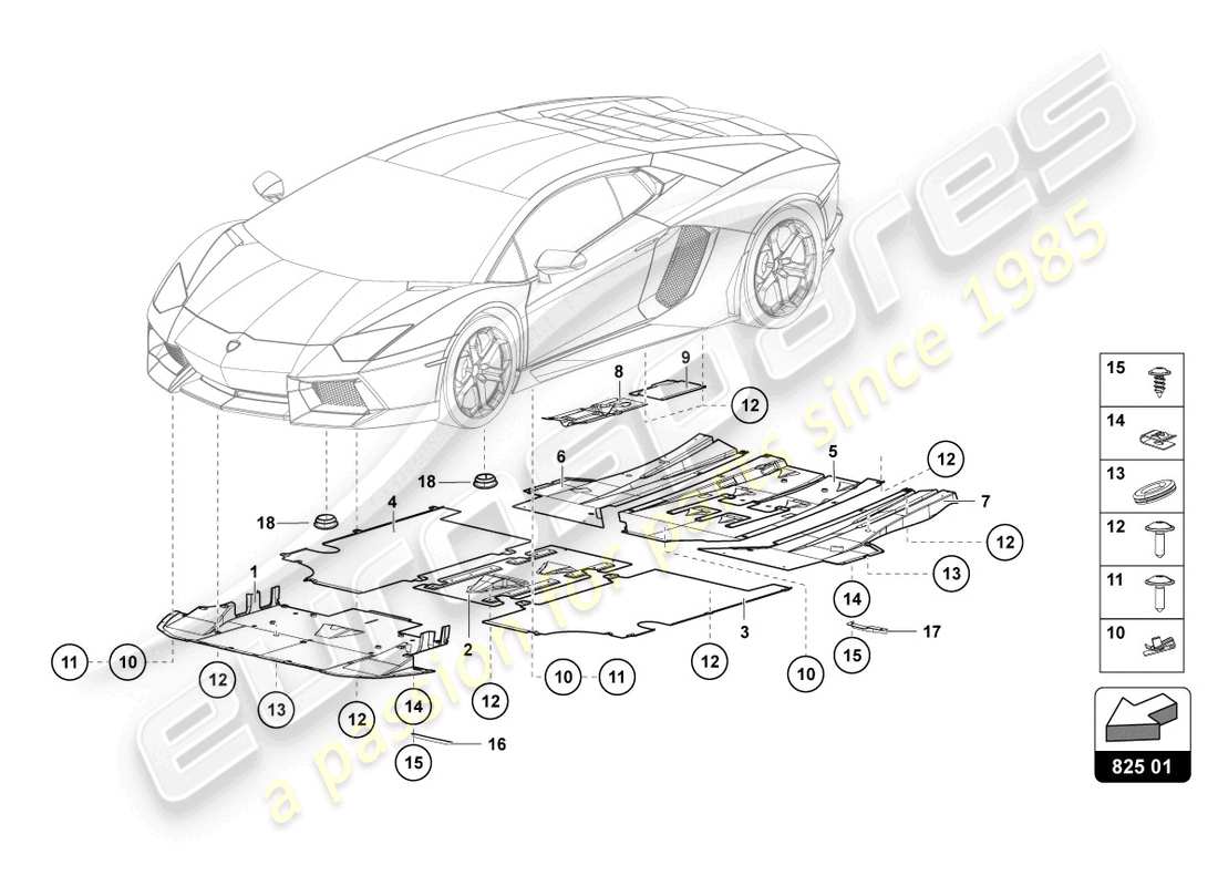 lamborghini 2013 (lp700-4 coupe) trim panel for frame lower section part diagram
