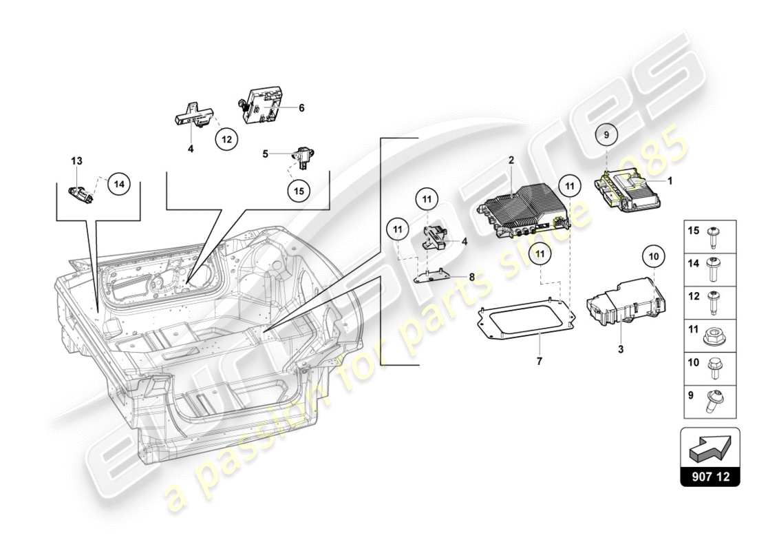 lamborghini centenario roadster (2017) electrics parts diagram