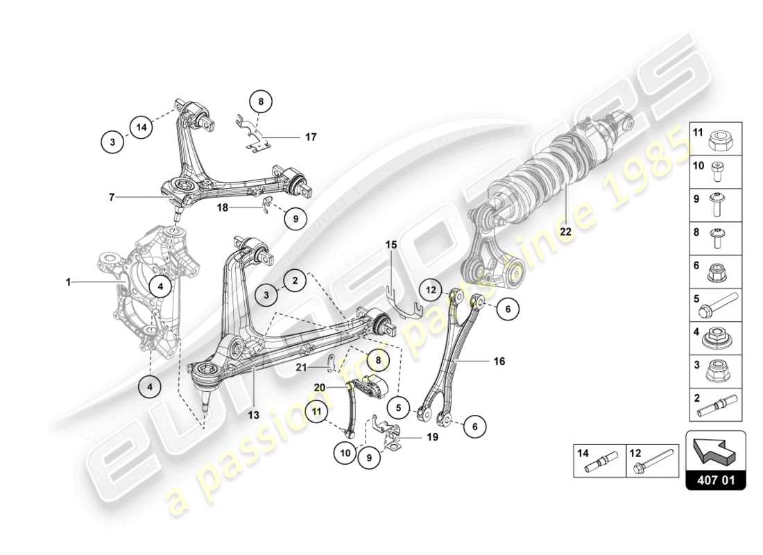 lamborghini 2015 (lp700-4 coupe) suspension front part diagram
