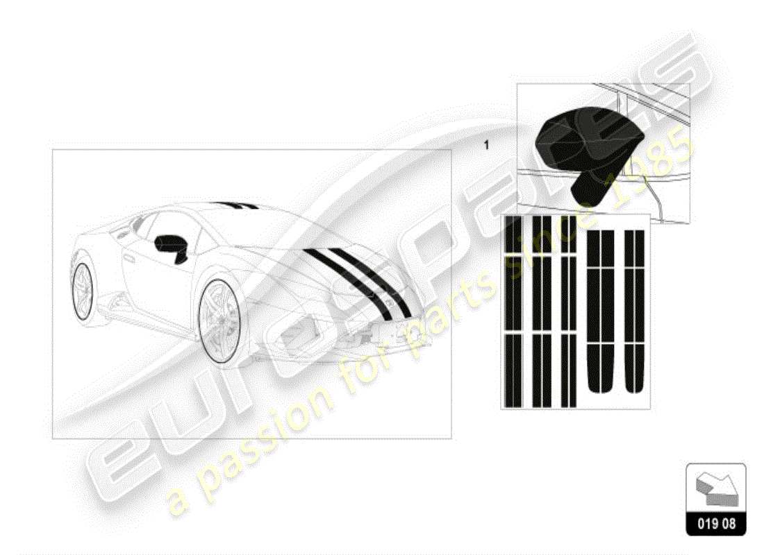 lamborghini accessories (lp610-4 coupe) decorative set part diagram