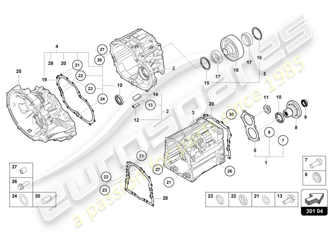 lamborghini 2016 (lp700-4 roadster) outer components for gearbox part diagram