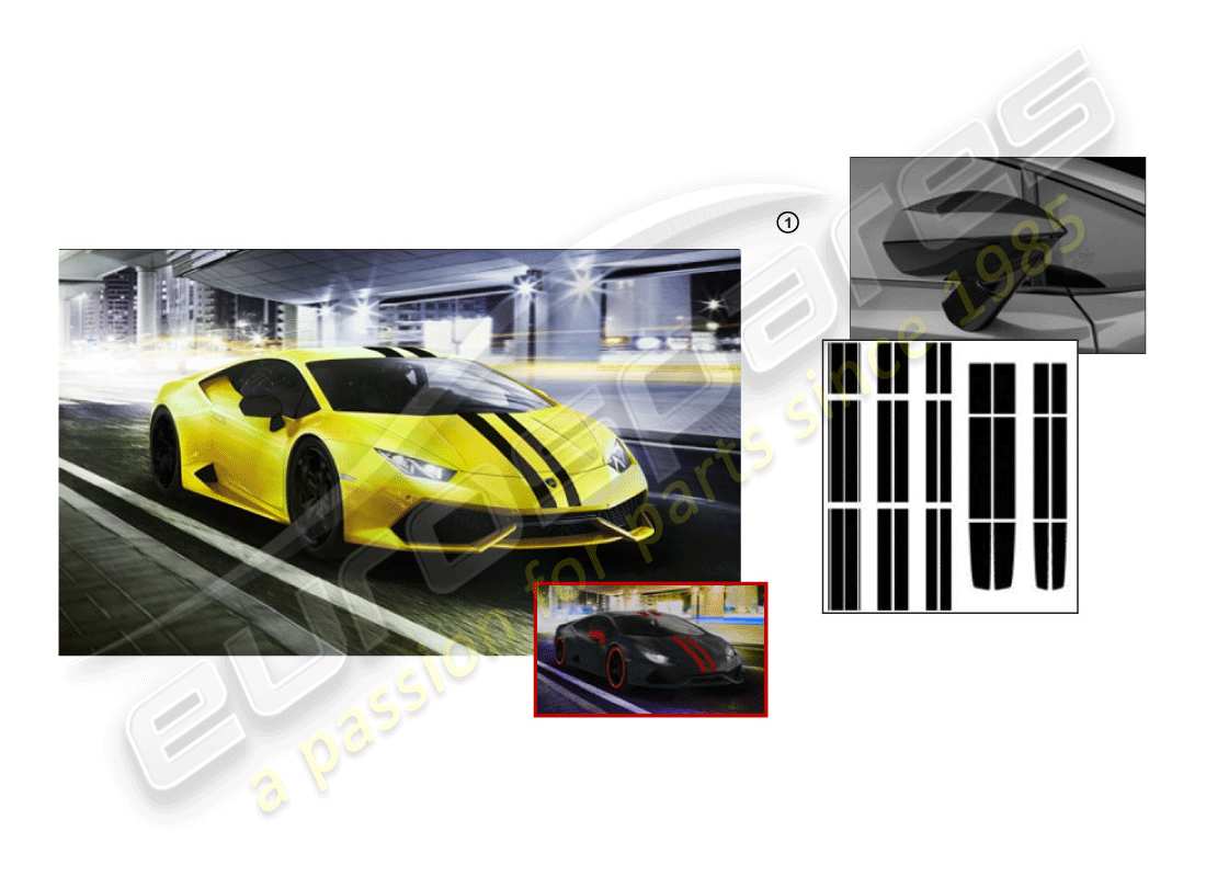 a part diagram from the Lamborghini ACCESSORIES (LP600-4 ZHONG COUPE) parts catalogue