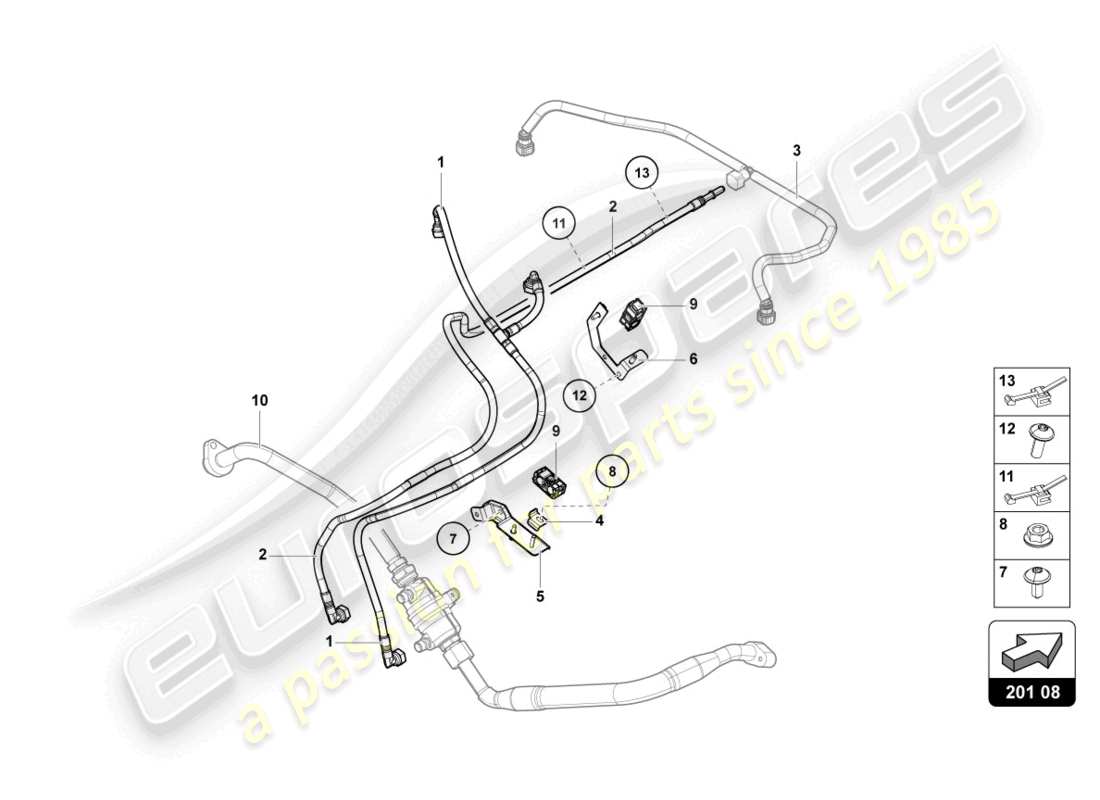 lamborghini 2017 (lp700-4 coupe) fuel line part diagram