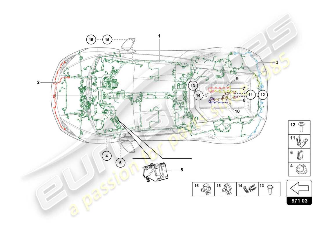 lamborghini lp610-4 coupe (2018) wiring part diagram