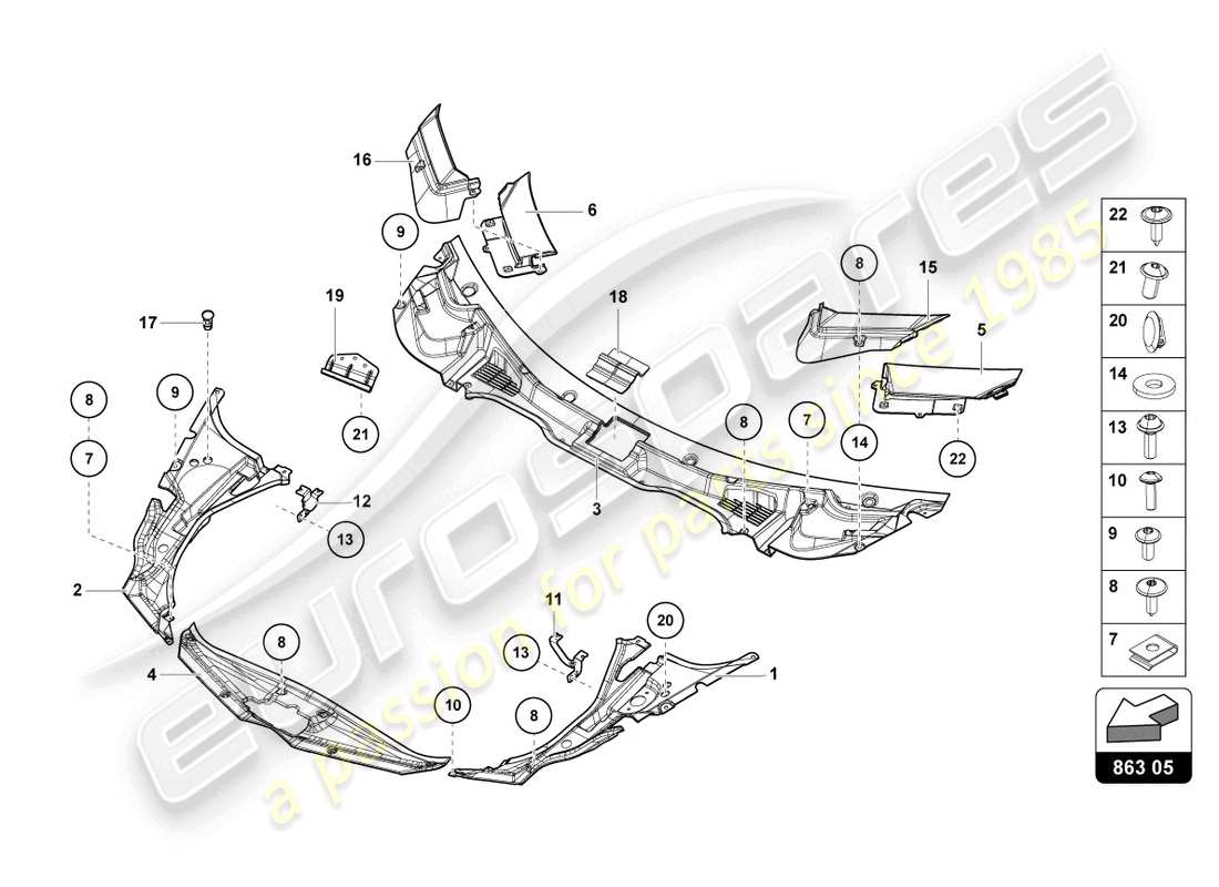 lamborghini 2014 (lp720-4 roadster 50) luggage comp. floor covering part diagram