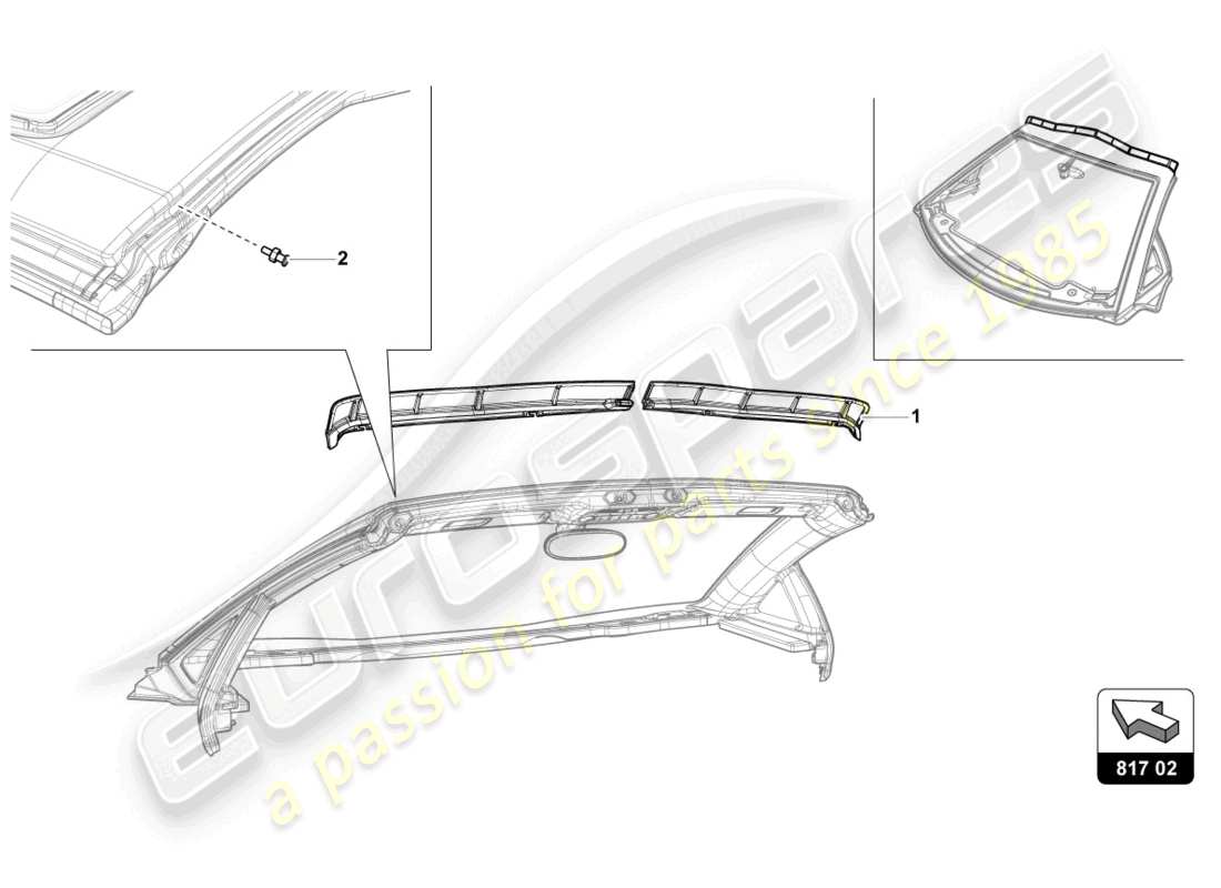 lamborghini 2013 (lp700-4 roadster) windbreak part diagram