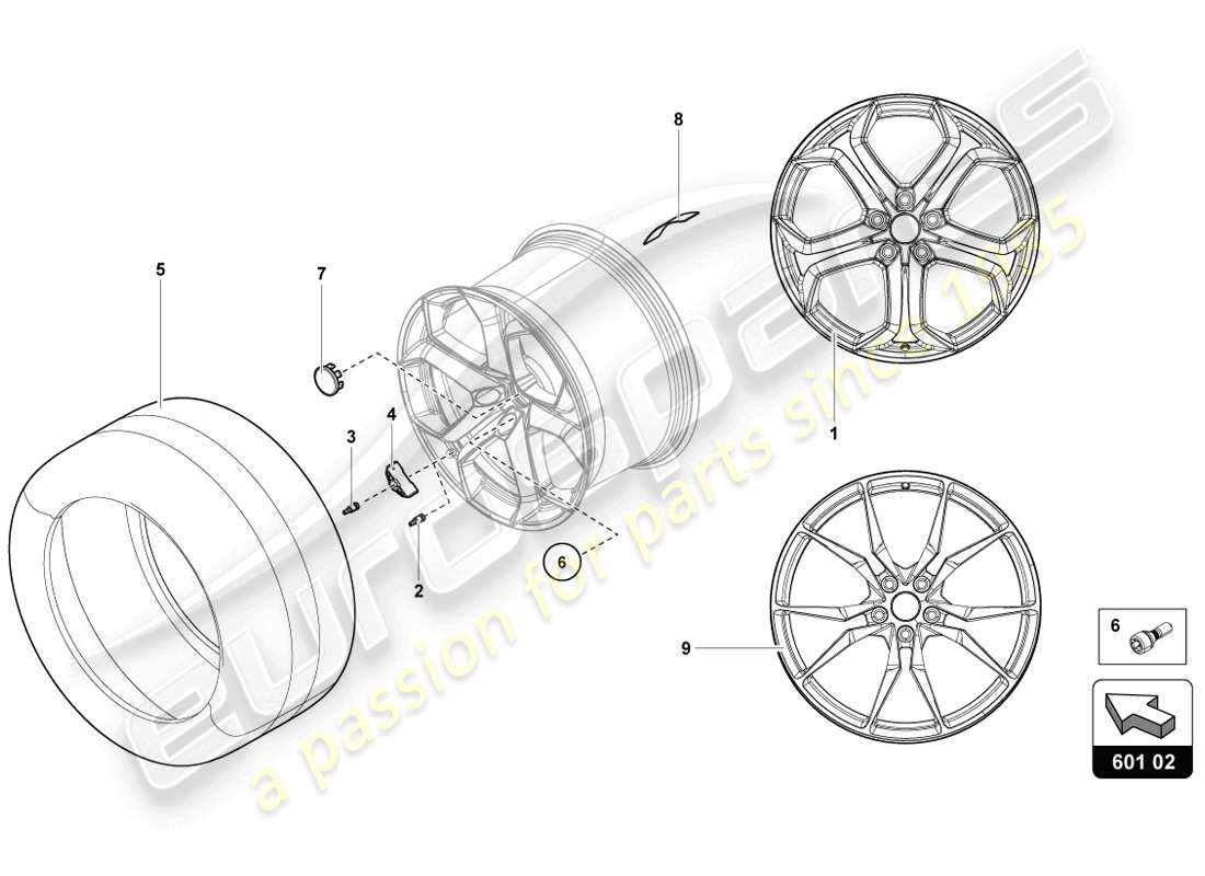 lamborghini lp720-4 coupe 50 (2014) wheels/tyres parts diagram