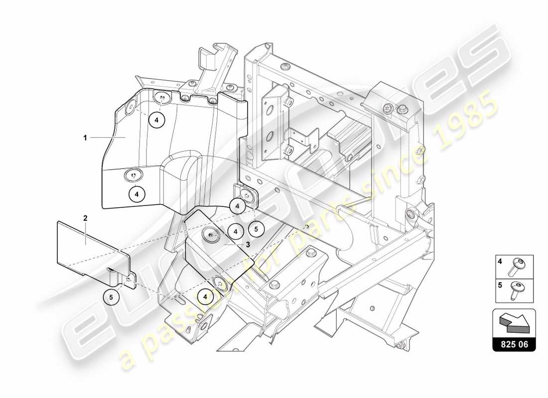 lamborghini centenario roadster (2017) heat shield parts diagram