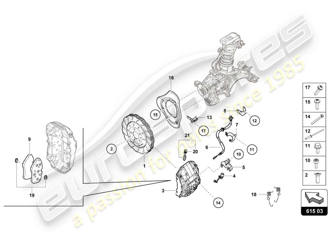 lamborghini 2017 (lp580-2 coupe) brake disc (vented) part diagram