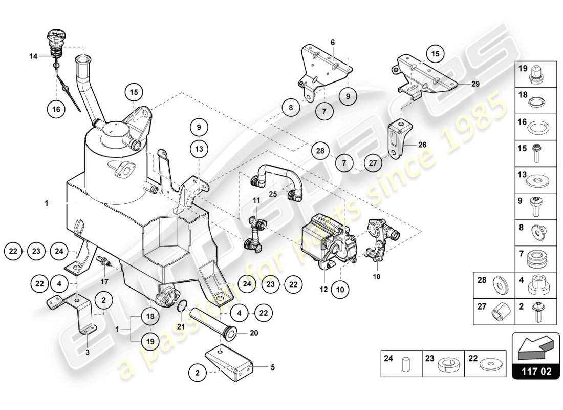 lamborghini lp720-4 coupe 50 (2014) oil container part diagram