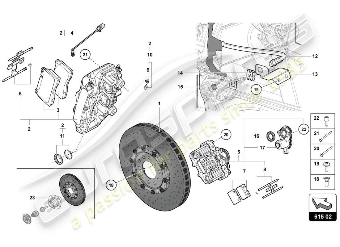 lamborghini lp720-4 coupe 50 (2014) brake disc parts diagram