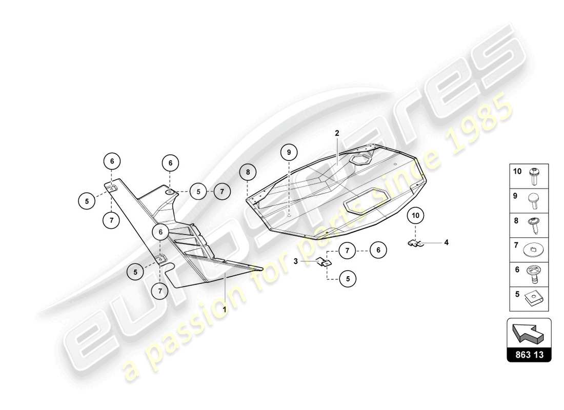 lamborghini lp750-4 sv coupe (2015) cover parts diagram