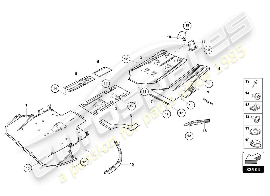 lamborghini lp750-4 sv roadster (2016) trim panel for frame lower section part diagram