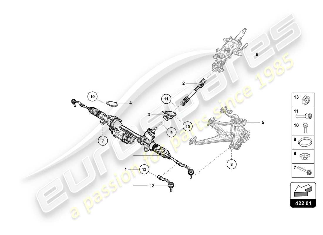 a part diagram from the Lamborghini LP580-2 SPYDER (2019) parts catalogue