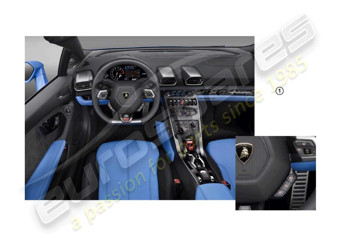 lamborghini accessories (lp610-4 coupe) installation kit part diagram