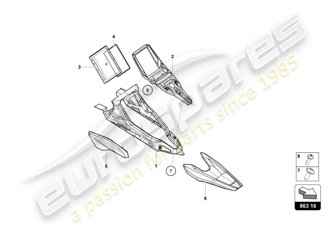 lamborghini centenario roadster (2017) switch unit parts diagram