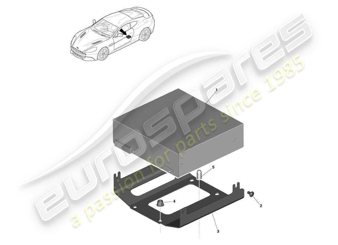 a part diagram from the aston martin vanquish (2013) parts catalogue