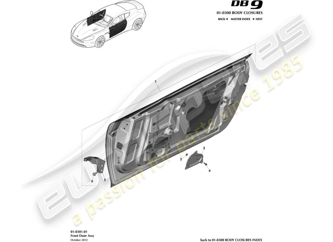 part diagram containing part number 4g43-702961-aa
