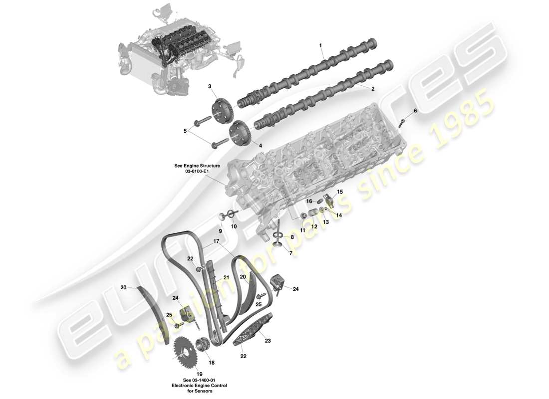a part diagram from the aston martin vanquish (2014) parts catalogue