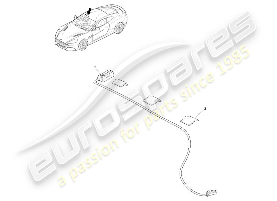 aston martin vanquish (2014) microphone part diagram