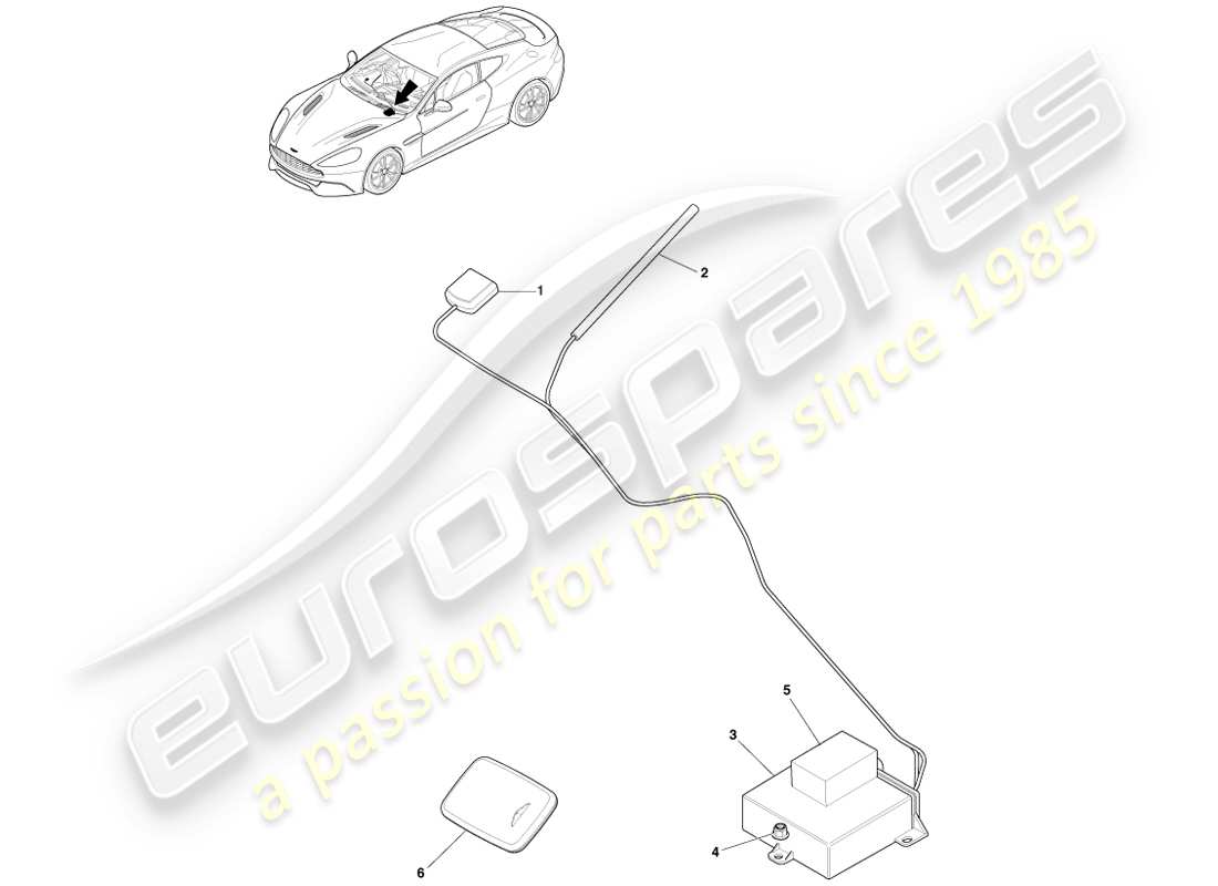 aston martin vanquish (2014) cat-5 tracker part diagram