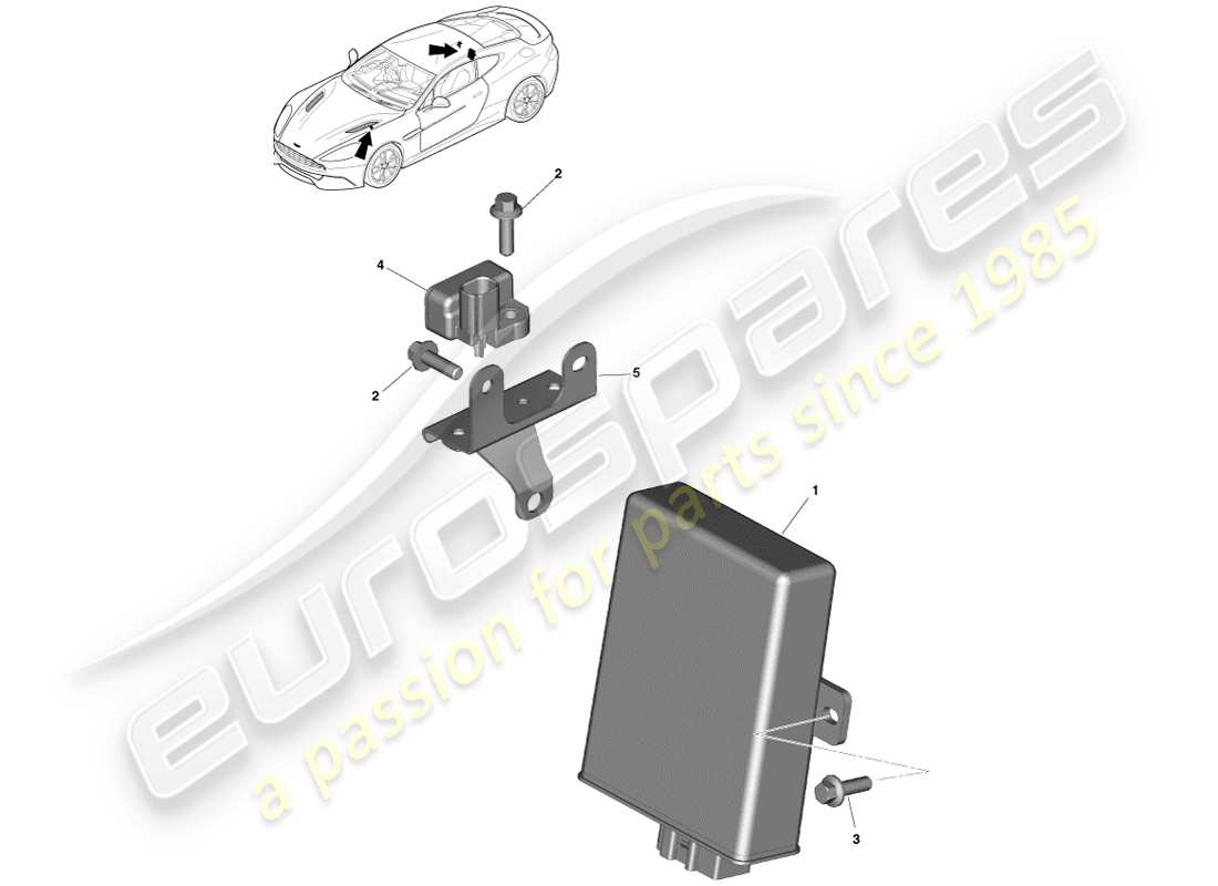 aston martin vanquish (2014) active damping module part diagram