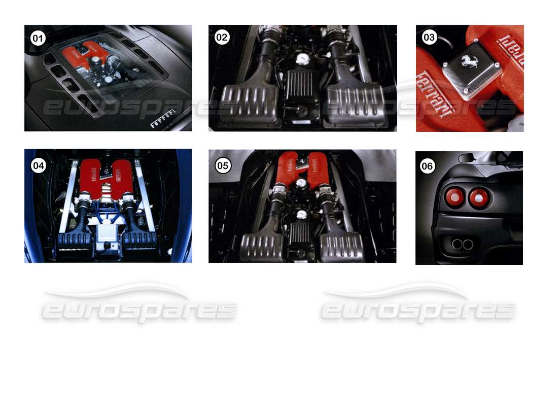 FERRARI 360 MODENA ACCESSORIES - TECHNOLOGY PART DIAGRAM ferrari 360 modena accessories - technology part diagram