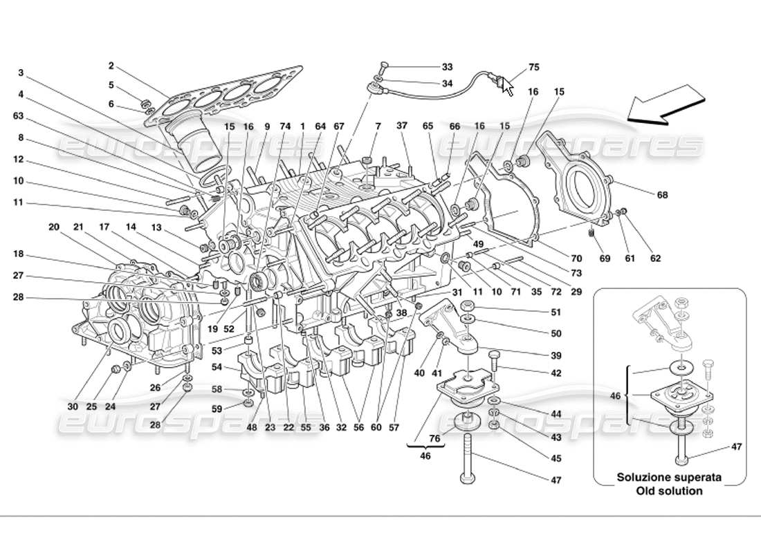 FERRARI 360 MODENA CRANKCASE PART DIAGRAM ferrari 360 modena crankcase part diagram