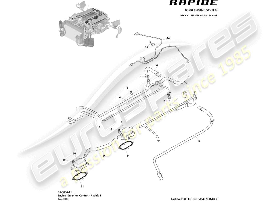 aston martin rapide (2013) emission control part diagram
