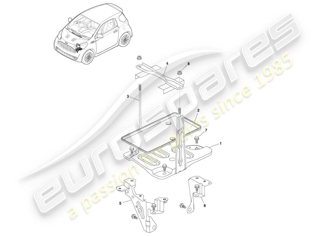 aston martin cygnet (2012) ancillary parts - cvt part diagram
