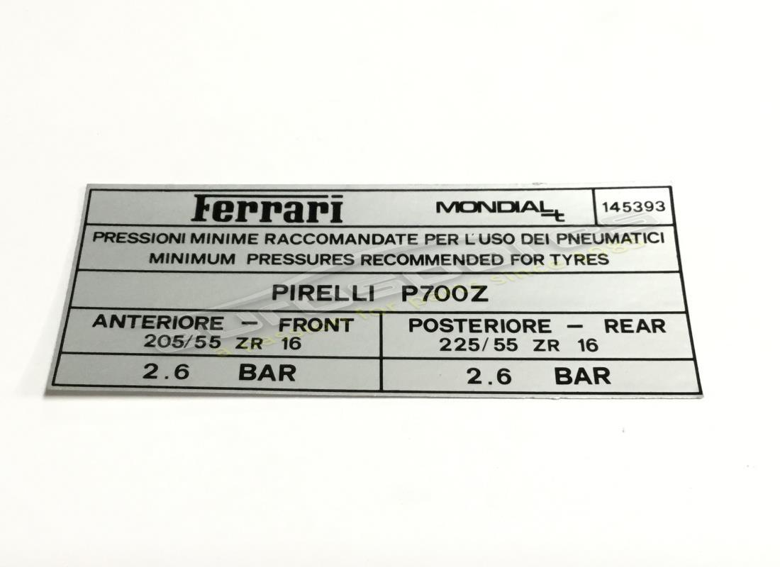new ferrari pirelli tyre inflation sticker. part number 145393 (1)