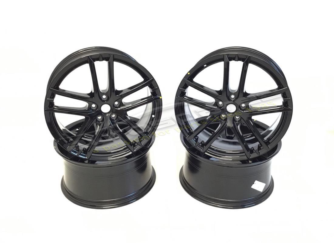 new maserati wheels set (trofeo stradale shiny black) 20''. part number 83078505a (1)