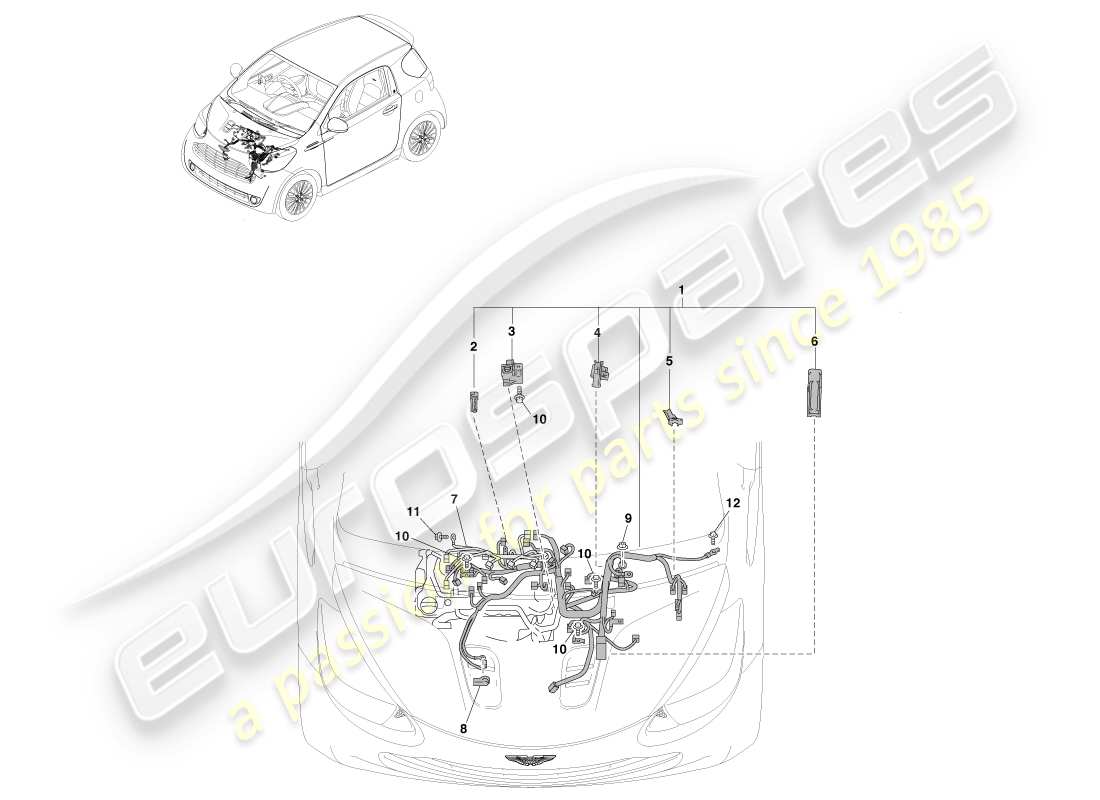 aston martin cygnet (2012) engine compartment wiring page 2 part diagram