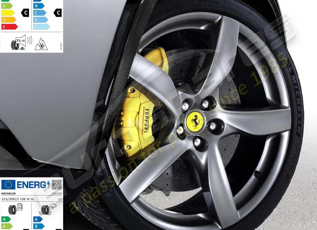 new ferrari winter wheels set, with michelin tyres. part number 70005708 (1)