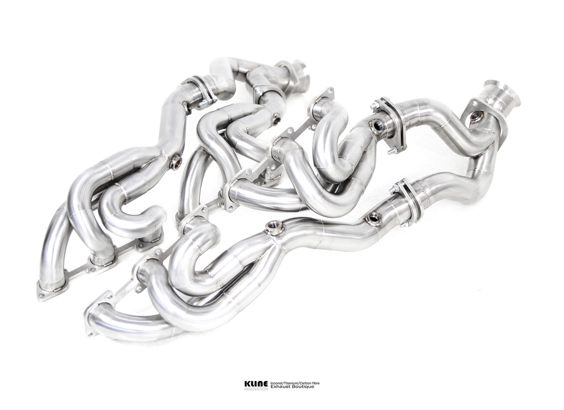 new kline innovation ferrari 599 gtb manifolds - stainless steel. part number klfer599gtbmfss (1)